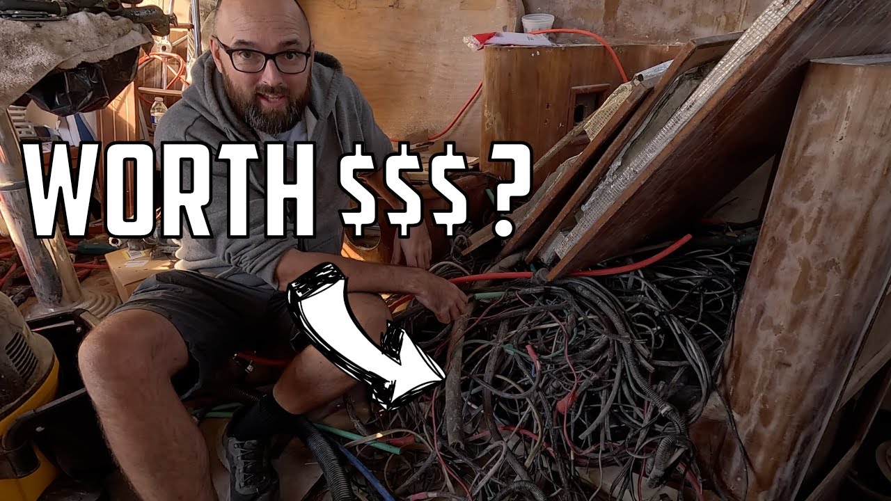 ⛵️Hurricane damaged catamaran -  Heat exchanger, copper scrap, water pump Ep 607