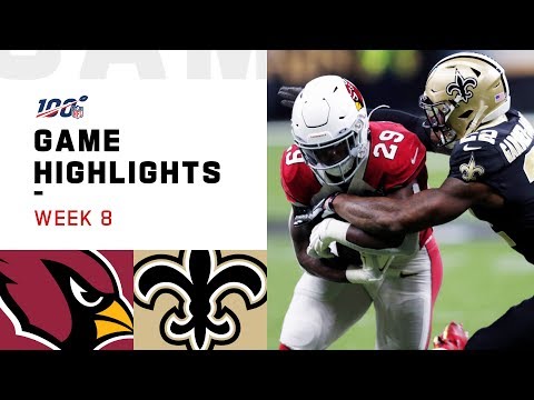 Cardinals vs. Saints Week 8 Highlights | NFL 2019