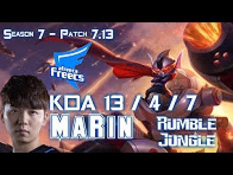 AFs MaRin RUMBLE vs GRAGAS Jungle - Patch 7.13 KOREA Ranked