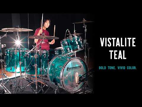 Ludwig USA *Pre-Order* Vistalite Teal 5x14" Zep Bonham Acrylic Snare Drum with Bowtie Lugs | NEW | Special Order | Authorized Dealer imagen 5