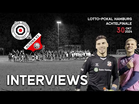 Interview nach dem Spiel Harburger SC vs. Altona 93  | Achtelfinale Lotto-Pokal Hamburg