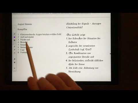 Ein Gedicht leicht verstehen: Stramm, "Kampfflur"