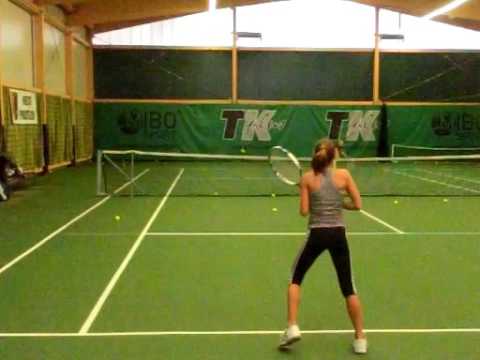Marta Kostyuk - backhand and forehand back view, 240 fps
