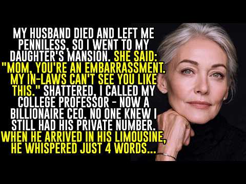 My husband died penniless. My daughter rejected me. I called my professor–now a billionaire CEO...