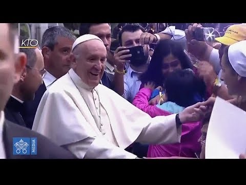 L’arrivée du pape François à Santiago