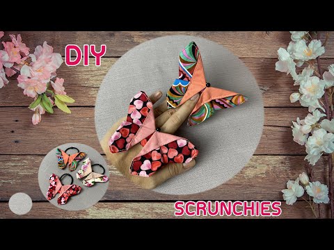 DIY SCRUNCHIES 🔥🔥 Scrunchies making Idea | Scrunchies Fabric Butterfly