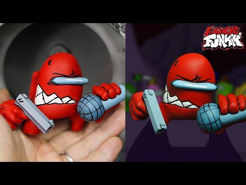 [FNF] Making Impostor Sculpture Timelapse [Among us] - Friday Night Funkin' Mods