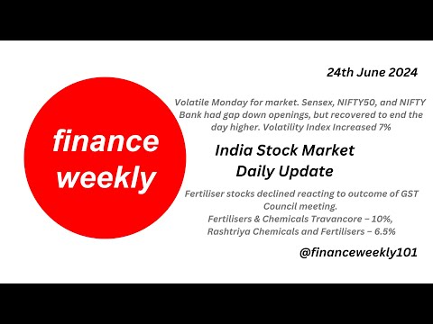 India Stock Market Daily Update: Winners and Losers - 24th June 2024