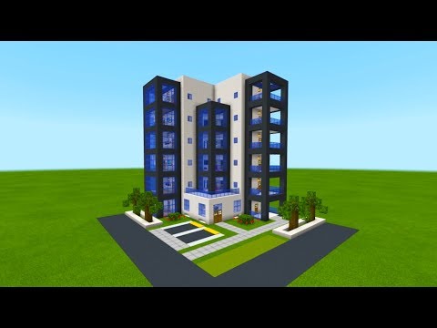 Minecraft Tutorial: How To Make A Modern Hotel "2019 City Tutorial"