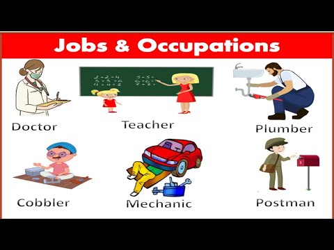 Jobs and Occupation Names|Learn english vocabulary about professions |E kids tv...