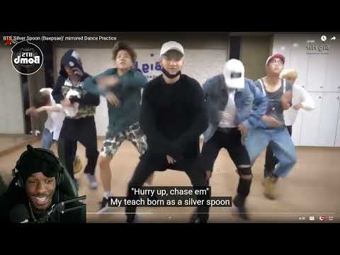 BTS 'Silver Spoon (Baepsae)' mirrored Dance Practice "Reaction Mashup"