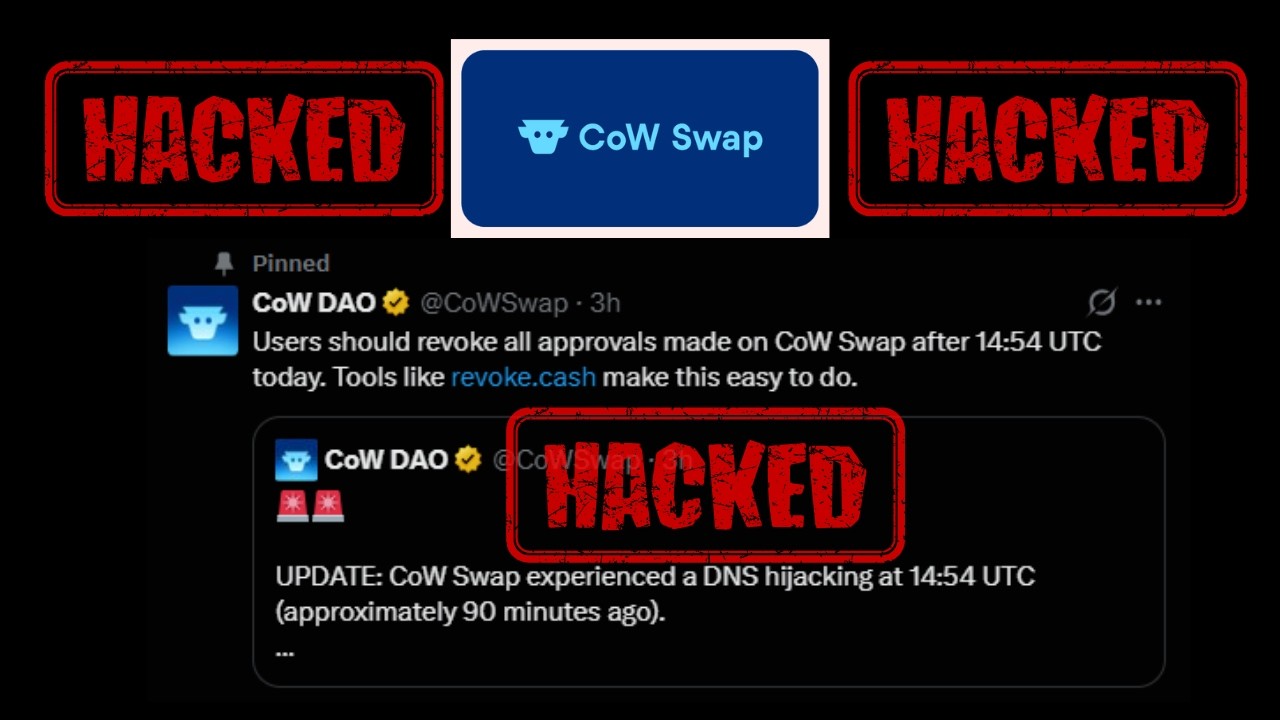CowSwap DNS Attack Exposed || What You Need To Do NOW