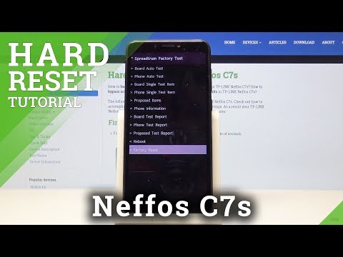Hard Reset TP-LINK Neffos C7s - Format by Factory Mode / Remove Pattern
