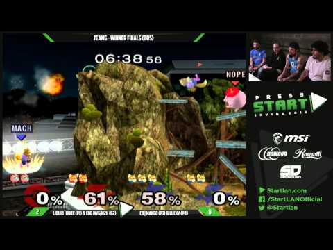 Press Start Day 2 - Teams - Winner Finals: Liquid`HungryBox & CoG MVG|Mew2King vs C9|Mang0 & Lucky
