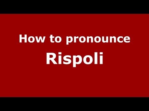 How to pronounce Rispoli (Italian/Italy) - PronounceNames.com