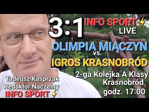 LIVE⚡️MECZ⚽️ OLIMPIA Miączyn vs. IGROS Krasnobród 2-ga Kolejka 🅰️ Klasa 16.08.2025 Tadeusz Kasprzak 