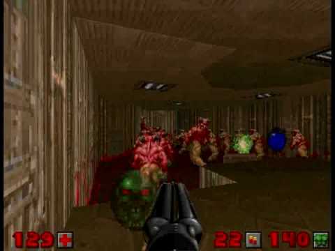 Doom 2 - Cyberdemon vs Barons of hell