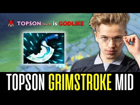 Topson GRIMSTROKE Mid - GODLIKE with ONLY Blink Dagger ITEM DOTA 2