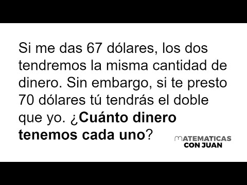 PROBLEMA MATEMÁTICO CON DINERO💸