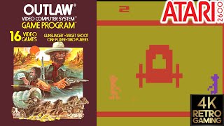 Outlaw Atari 2600 4k Gameplay