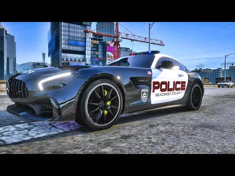 Playing GTA 5 As A POLICE OFFICER Supercars Sunday Patrol| AMG| GTA 5 Lspdfr Mod| 4K
