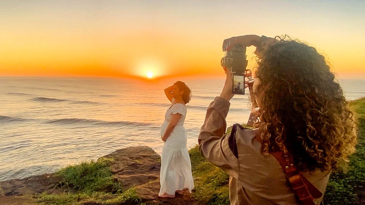 Ensaio gestante na prática AO NASCER DO SOL