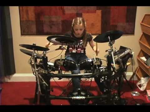 Christina Reese 10YO drummer for  Hangin with Stogie ,  Pink