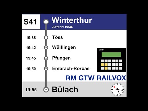 THB/ZVV Ansagen, S41 (Winterthur-Bülach) | RM GTW RAILVOX