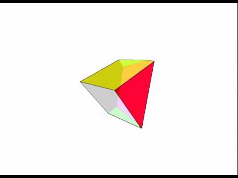 Slice of 4-D Hypercube passing trough our 3-D space