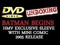 BATMAN BEGINS Unboxing HMV Excluisve Lenticular Sleeve Dvd 2005 Release
