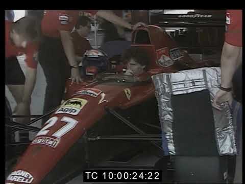 Prost testing the Ferrari 642 (1991) at Imola
