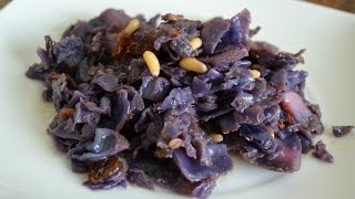 Col Lombarda con pasas y piñones  -Recetas