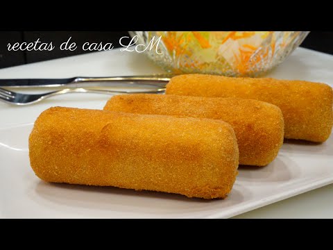ROLLITOS DE JAMÓN Y QUESO SÚPER CRUJIENTES / recetas de casa LM