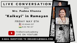 Live Conversation with Padma Khanna \