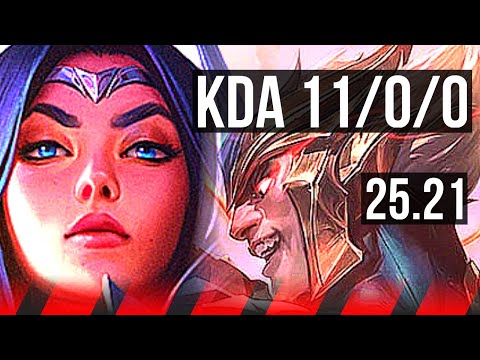 IRELIA vs DARIUS (TOP) | 11/0/0, 6 solo kills, Legendary | EUW Master | 25.21