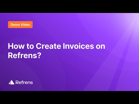 Creating Invoices using Refrens