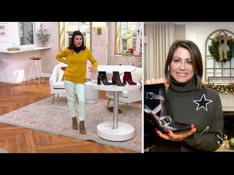 Vince Camuto Leather or Suede Moto Ankle Boots - Erillie on QVC