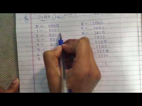 hexadecimal to binary conversion in hindi
