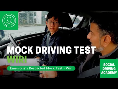 Emerson’s mock test two days before his restricted licence driving test.
