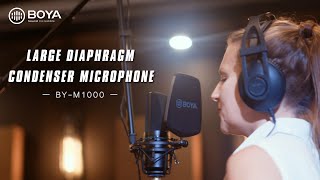 Video thumbnail for BOYA BY-M1000  Large Diaphragm Condenser Microphone by BOYA Audio