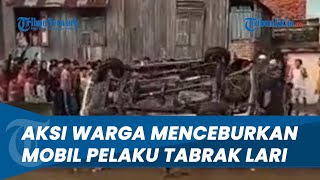 Viral Aksi Warga Menceburkan Mobil Pelaku Tabrak Lari Ke Sungai Jembatan Gledek Palembang