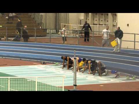 Boys 50 meter Dash MIAA Eastern MA Div 1 Indoor State Meet 2013