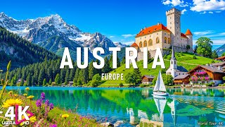 FLYING OVER AUSTRIA(4K UHD) - Relaxing Music With Beautiful Natural Landscape(Video Ultra HD)