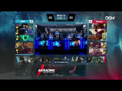 AFS vs MVP Highlights Game 2 LCK SUMMER 2017 Afreeca Freecs vs MVP W4D2