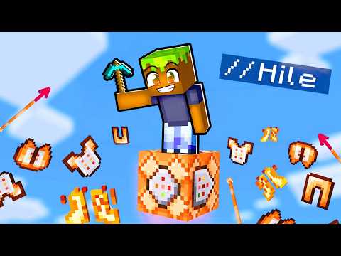 Minecraft ama TEK BLOK KOMUT BLOĞU