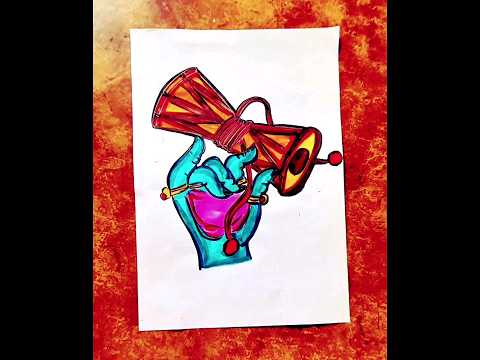 mahadev hands with damaru 🪘🔱 #drawing #shorts #devotional #mahadev #harharmahadev #Niveditha_arts