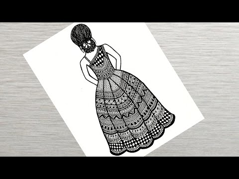 Zentangle Art How to Draw a Dog step by step easy tutorial dog drawing doodle vanithaarts
