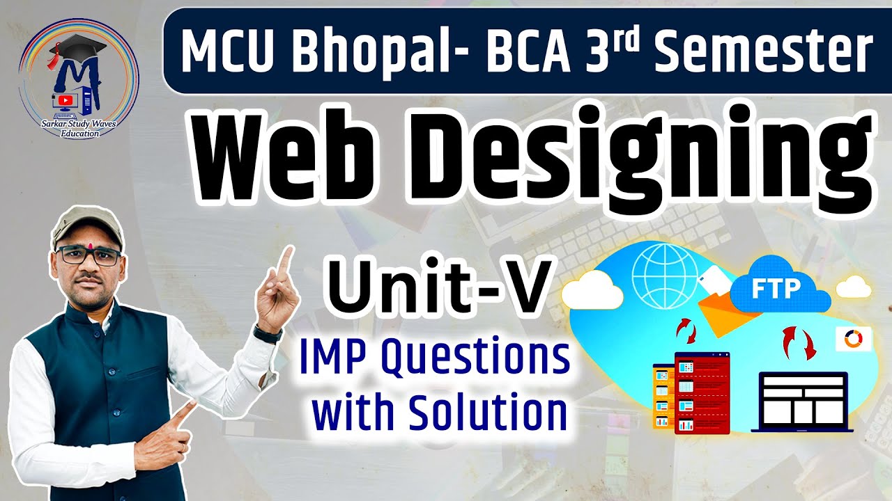 BCA 3rd Sem Web Designing Unit-5 | Hosting & FTP | IMP + Previous Questions