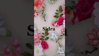 Sidra name beautiful Whatsapp status