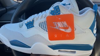 AIR JORDAN 4 MILITARY BLUE REVIEW IN HAND & SIZE